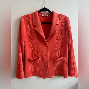 Vintage Women's Orange Textured Jacket
